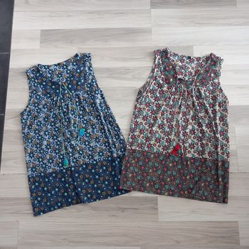 Lot de 2 chemisiers imprimés femme taille M