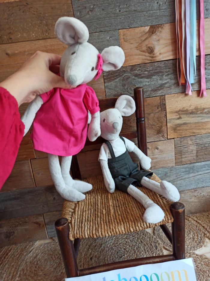Peluche couple souris atmosphera tbe - photo numéro 4
