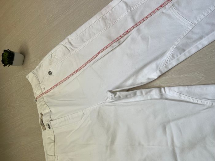 Pantalon léger blanc Lewinger - Détails boutons - Taille 42 - photo numéro 4