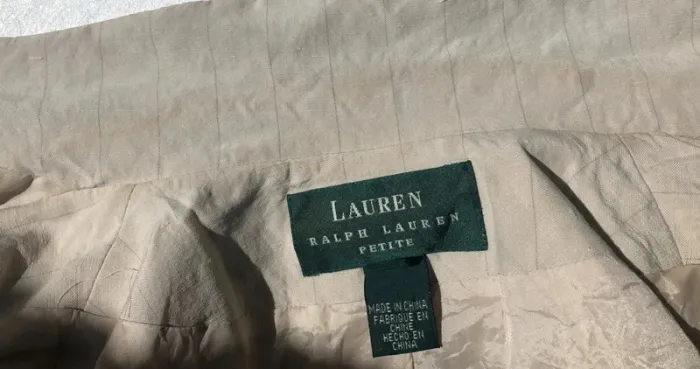 Blazer Beige Lauren Ralph Lauren en Soie et Lin - Taille S Femme - photo numéro 16