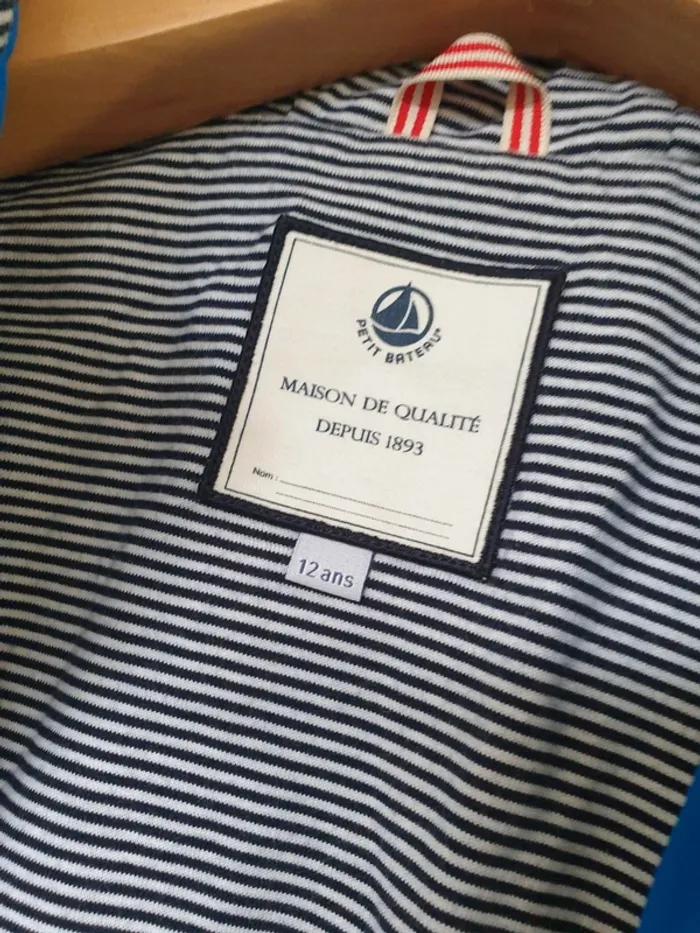 Imper Parka Trench Déperlant Petit Bateau Taille 12 ans - photo numéro 3