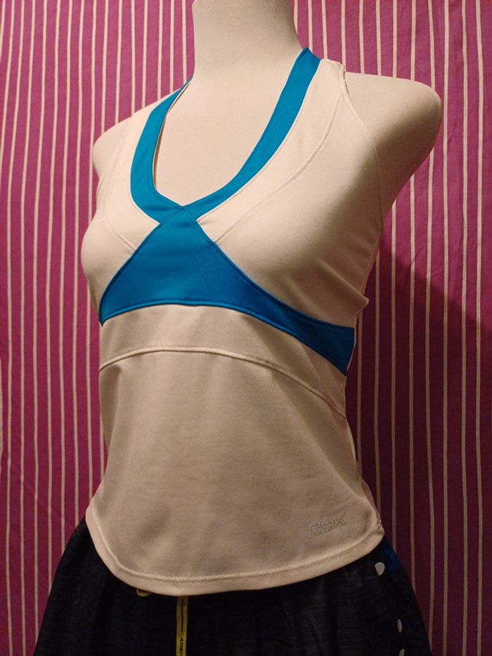 Débardeur d'sport brassières intégré💙🤍 - photo numéro 2