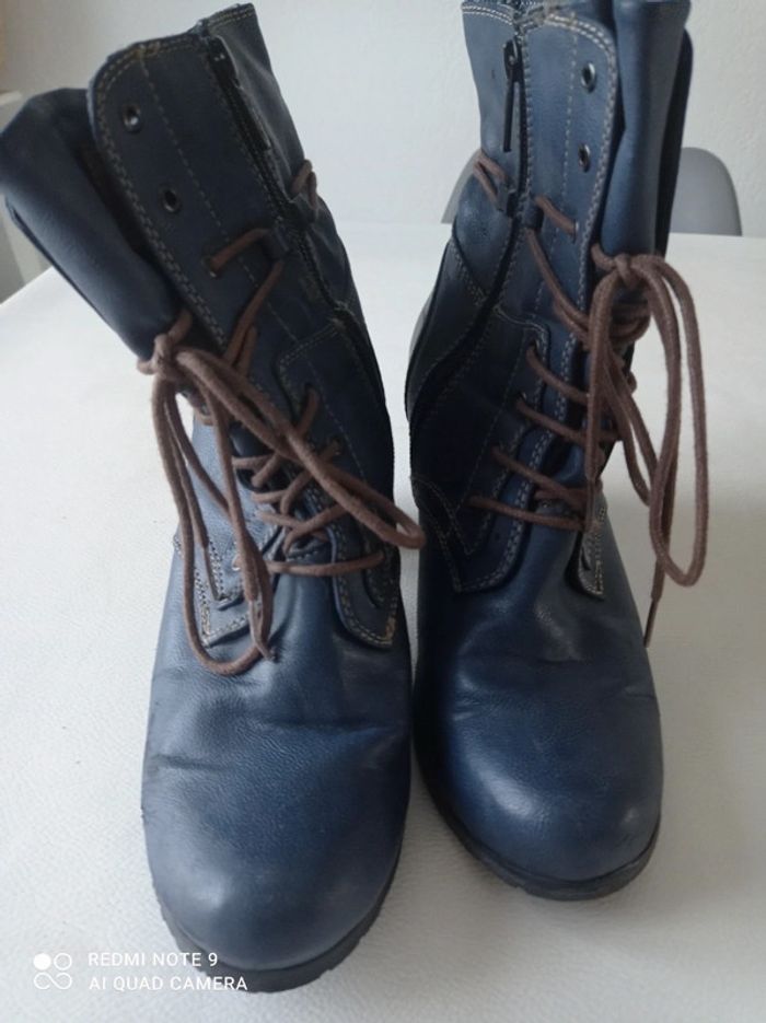 Bottines bleu marine - photo numéro 5
