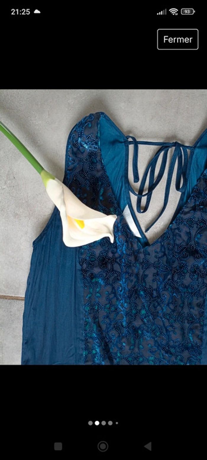 Robe bleu Promod M - photo numéro 2