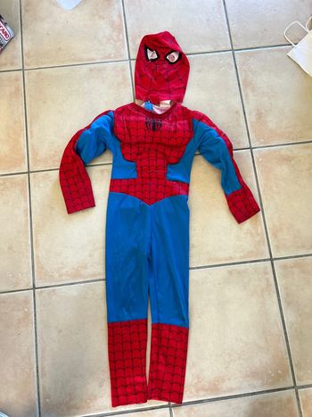 Déguisement Spiderman + masque tissu 5/7 ans