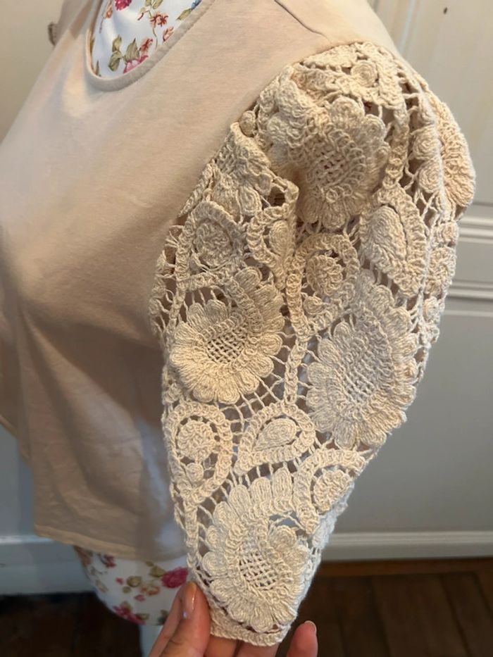 Haut broderie anglaise manches - photo numéro 3
