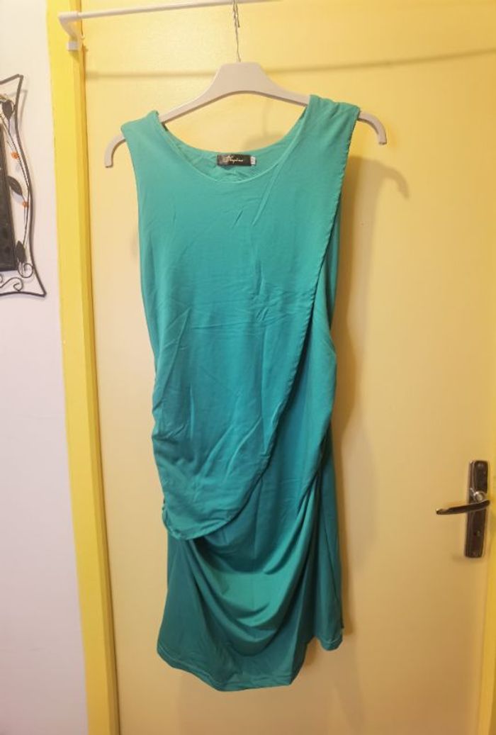 Robe verte drapé M