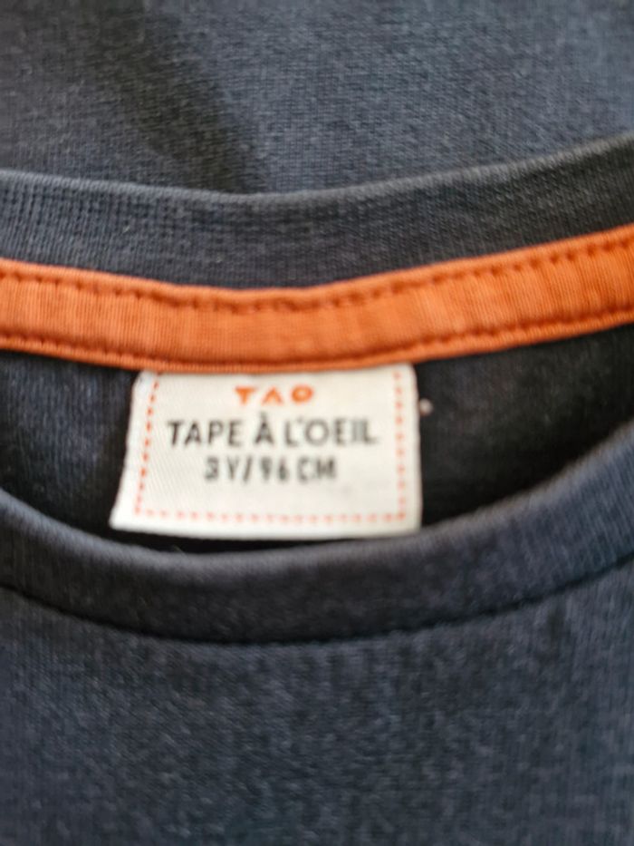🎯 T-shirt manches courtes garçon - Tape a l'oeil - Taille 3 ans - - photo numéro 3