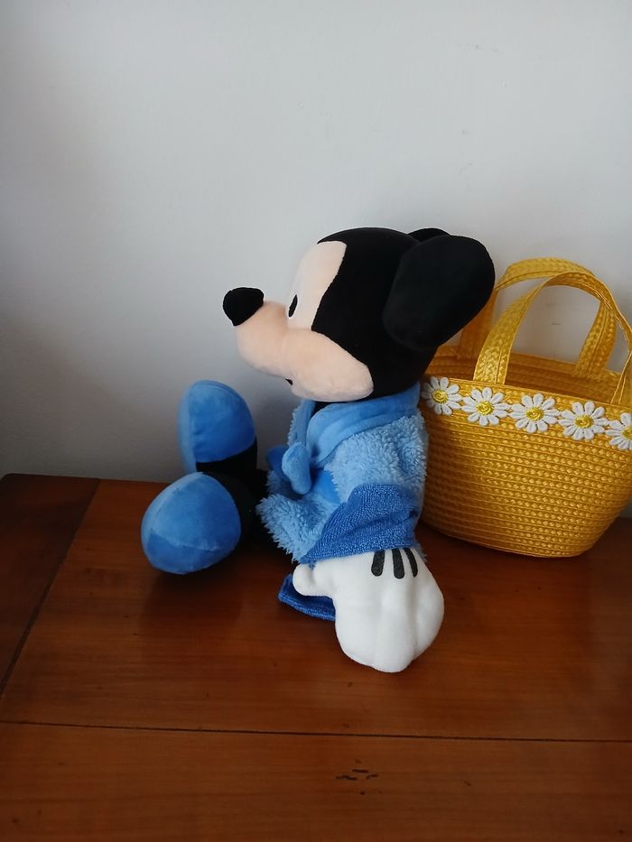 Doudou-Peluche Mickey en peignoir *25 cm - photo numéro 7