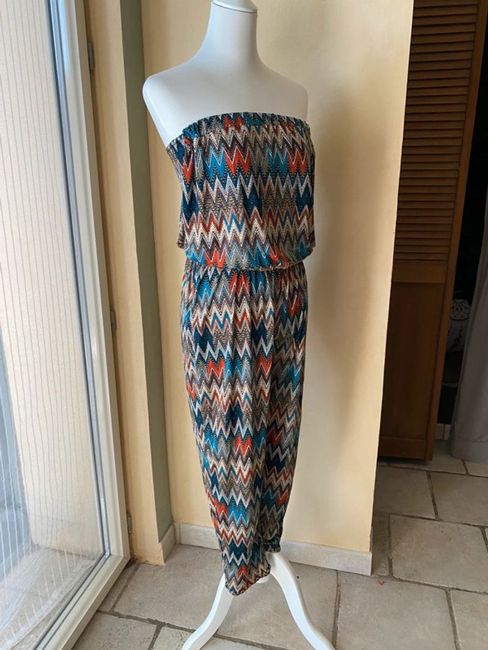 Combi pantalon bustier à motifs TU - photo numéro 2