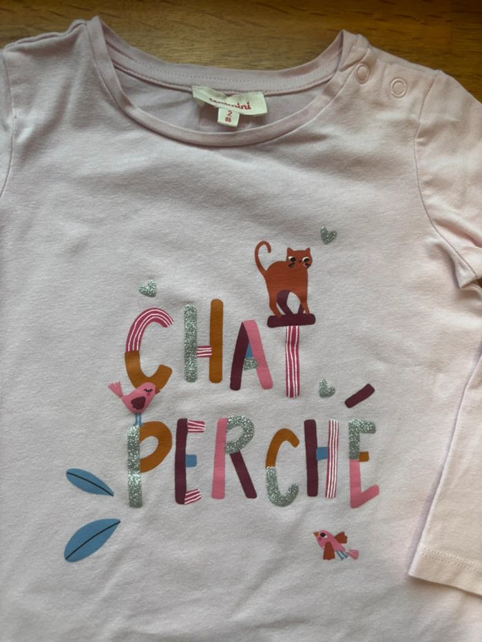 T-shirt ML catimini 2 ans fille - photo numéro 2