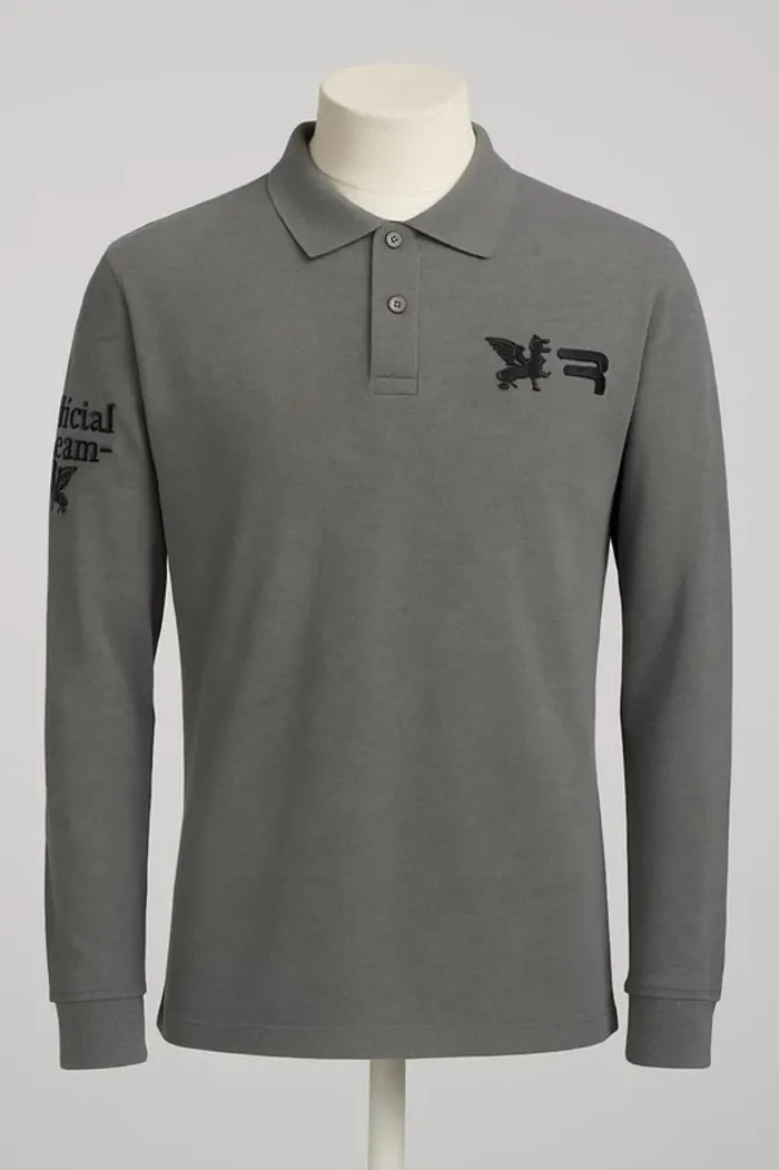 Polo manche longue gris RG 512 Taille S - photo numéro 2