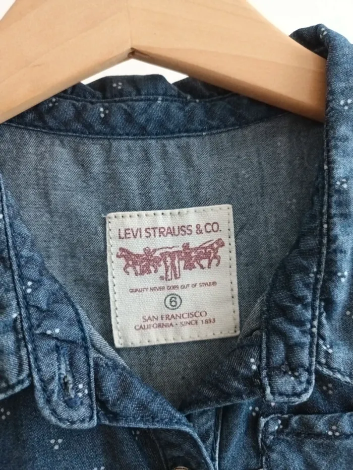 Robe en jean manches courtes Levi's 6 ans - photo numéro 3