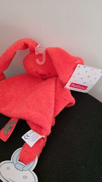 Nattou Doudou Lapin Lapidou Rouge