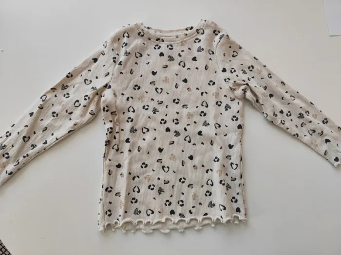 T-shirt côtelé manches longues