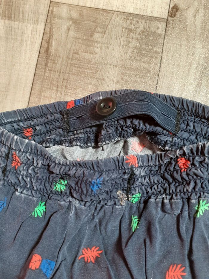Pantalon fille sarouel bleu marine à motifs 3 ans - photo numéro 5