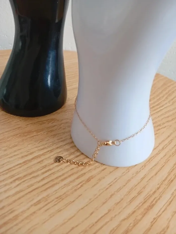 Cadeau femme Bracelet gourmette acier inoxydable couleur or simple efficace - photo numéro 3