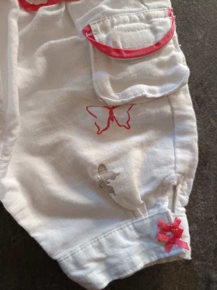 Pantacourt blanc 3 mois - photo numéro 2