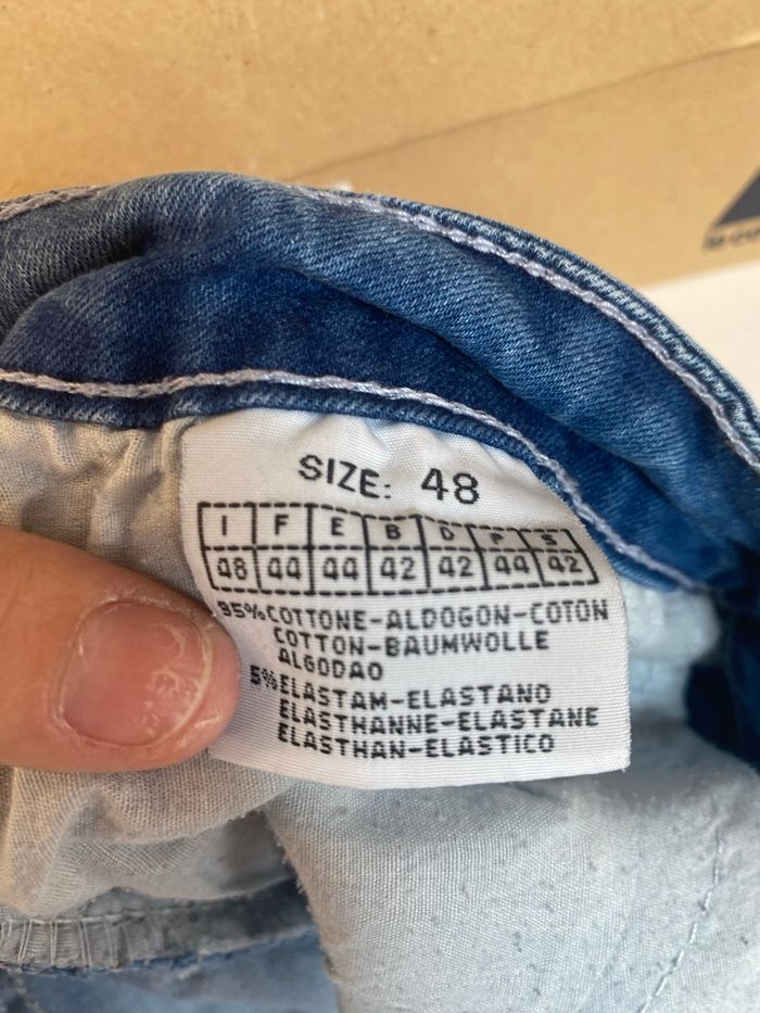 Jeans droit dégradé bleu MBJ en TBE 95% coton - photo numéro 3