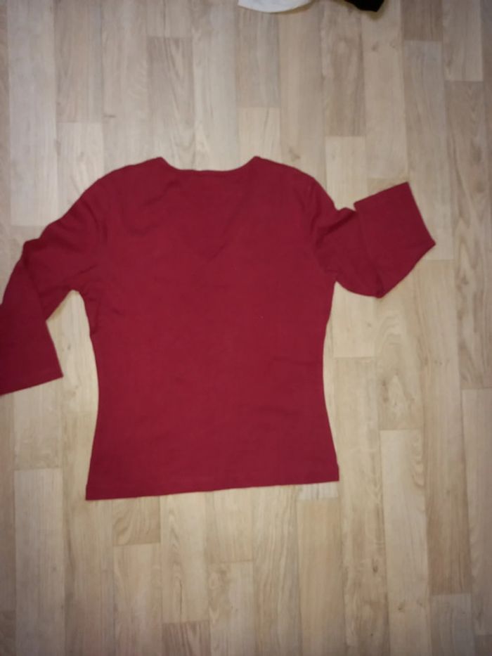 Haut col V à manches 3/4 neuf - photo numéro 6