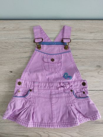 Robe salopette lila papillons 3 mois