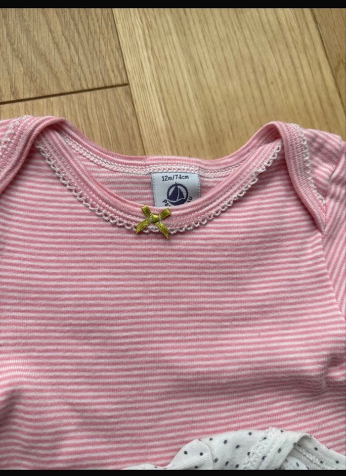 Lot de 2 body filles 12 mois petit Bateau - photo numéro 3