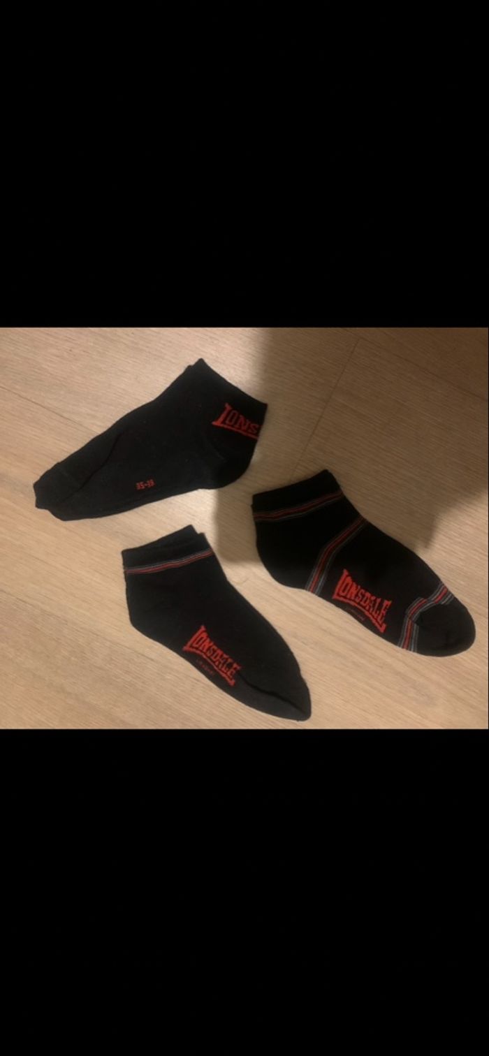 3 paires de soquette lonsdale taille 38 - photo numéro 2