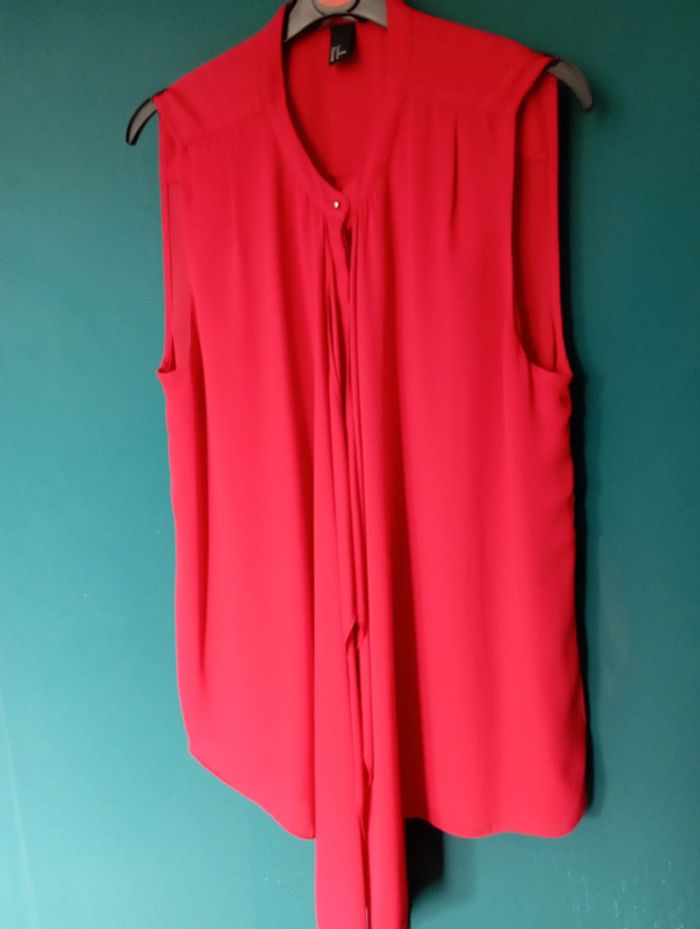 Blouse chic rouge cerise