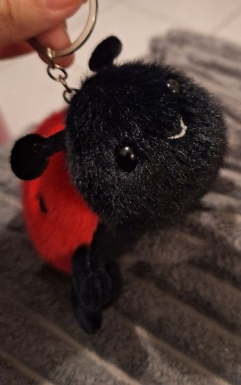 Peluche porte clef coccinelle environ 15 cm