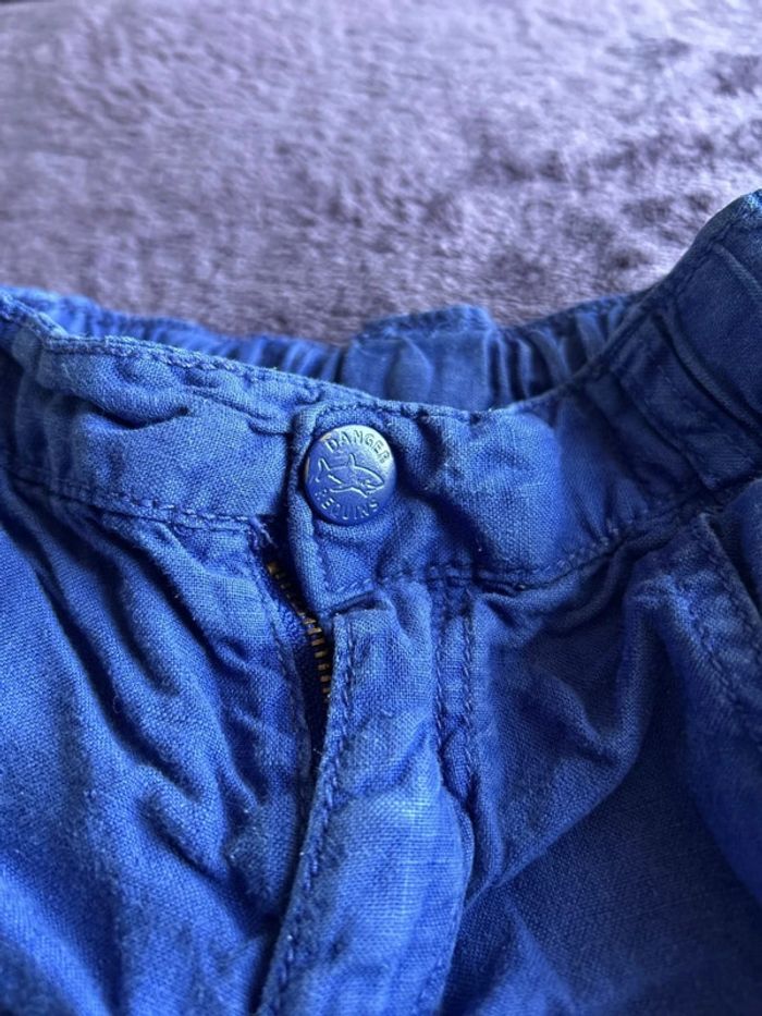 Bermuda garcon en lin bleu Sergent major taille 4 ans - photo numéro 7