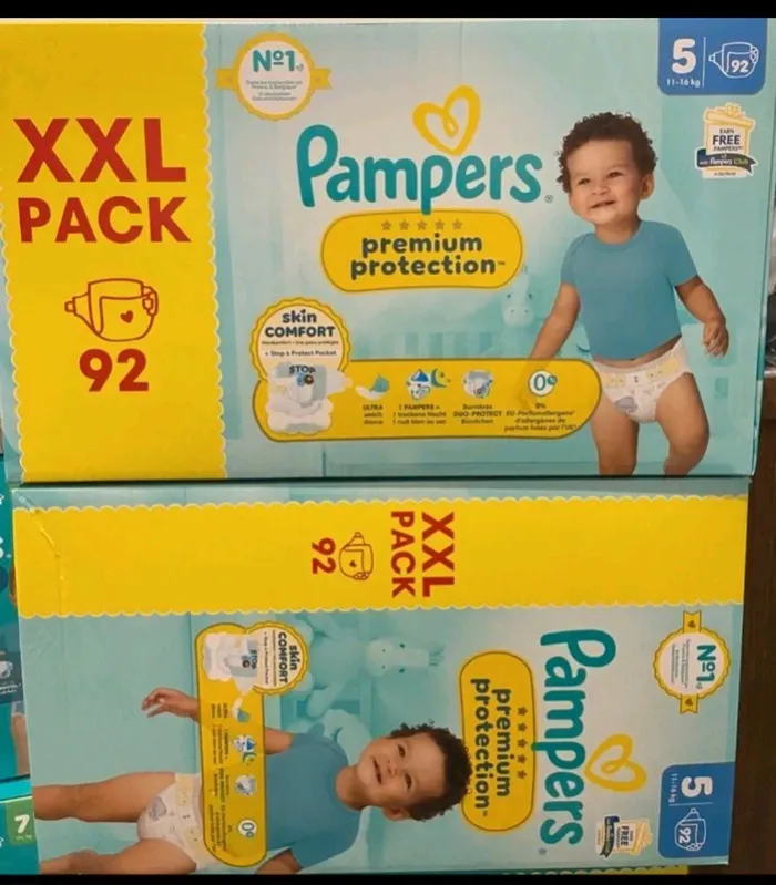 Lot de 2 carton xxl taille 5 premium 184 couche