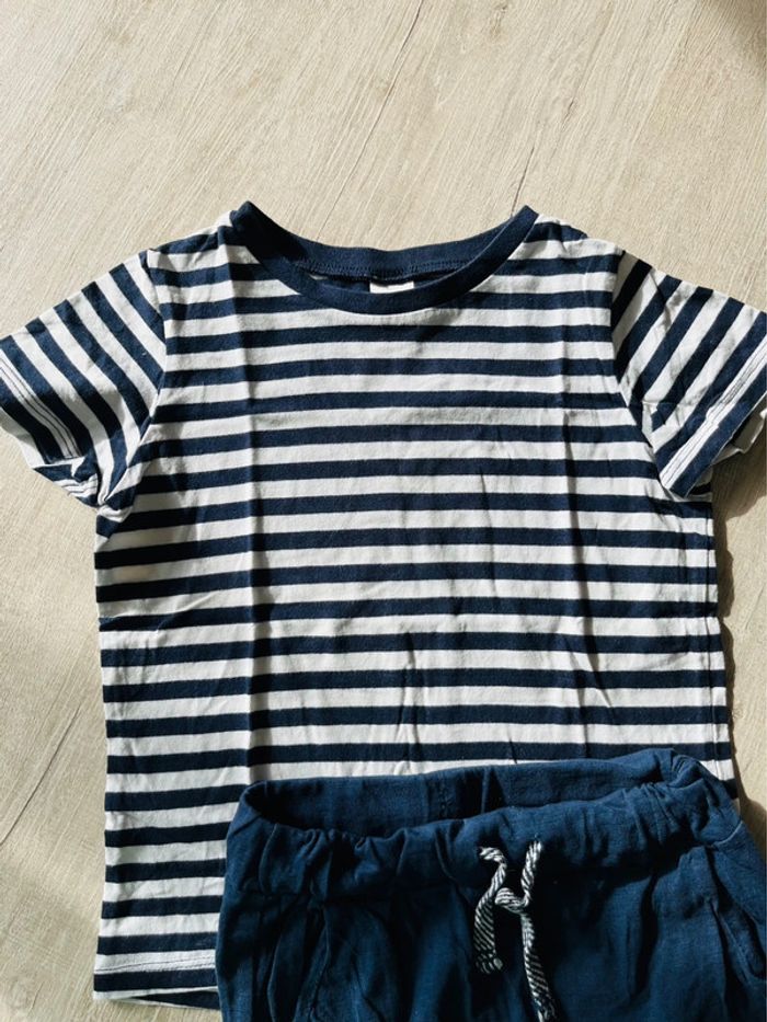 Ensemble tee shirt et short bébé garçon h&m - photo numéro 2