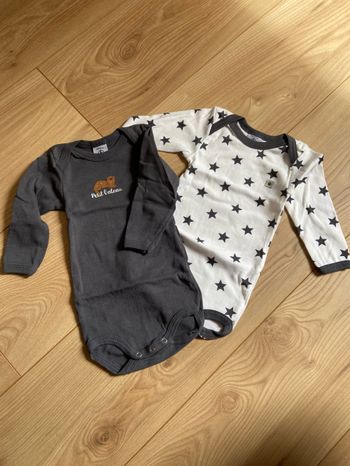 Lot de 2 body Petit Bateau