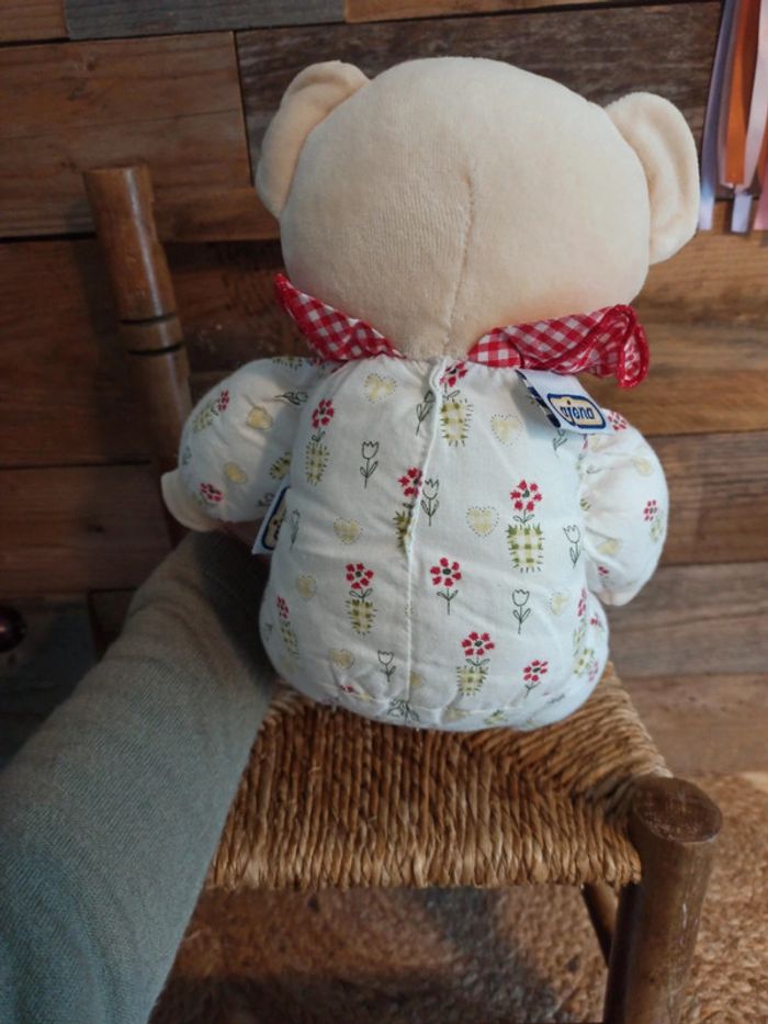 Peluche ours Ajena fleurs tbe - photo numéro 6