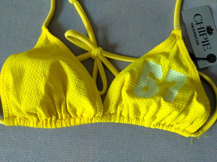 Haut de bikini jaune fluo – Chipie – Taille XS - photo numéro 2