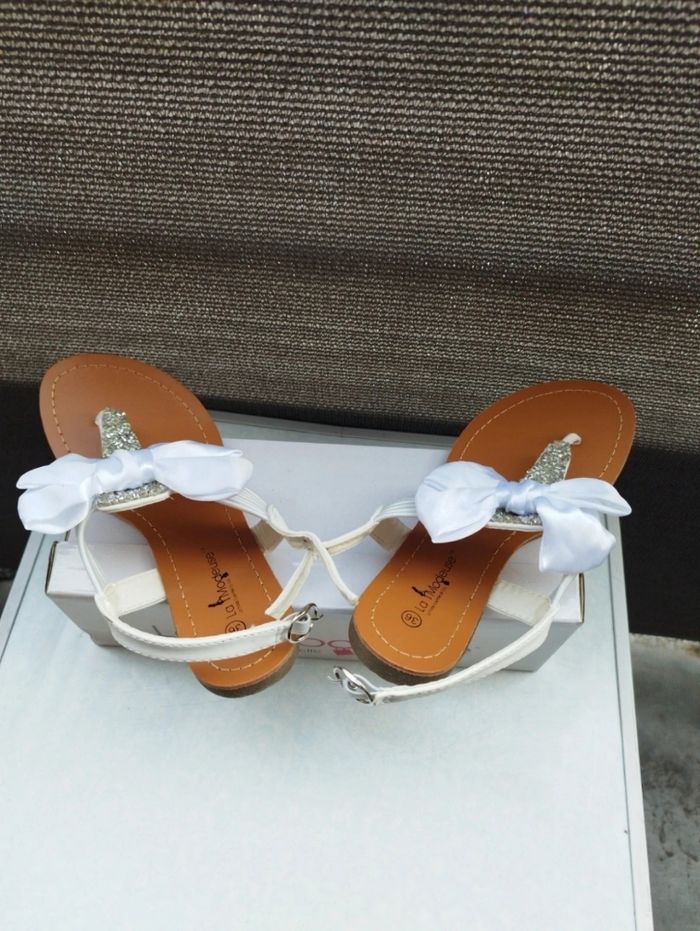 Sandale a nœud blanche - photo numéro 2