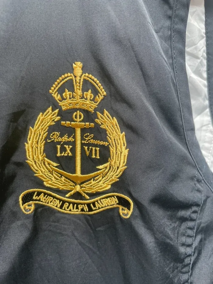 Vintage Lauren Ralph Lauren Reversible Zipper Vest Embroidered logo, RARE Womens size L - photo numéro 2