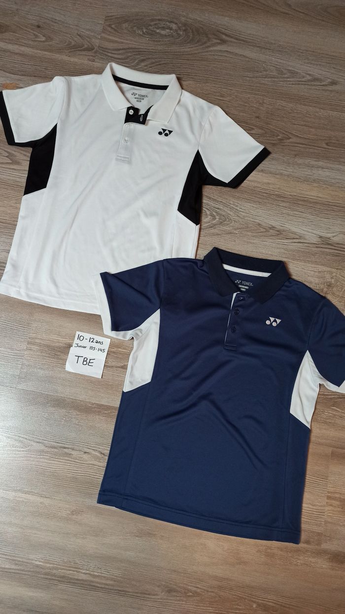Lot polo t-shirt sport tennis badminton 10 ans Yonex