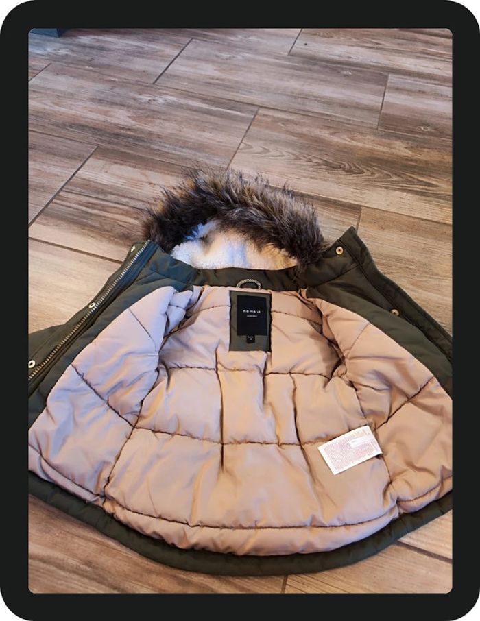 Blouson kaki capuche moumoute Name it Taille 9-12 mois - photo numéro 4