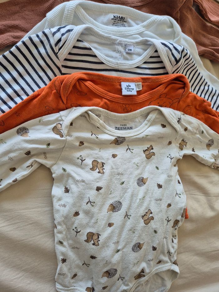 Lot de 10 bodies manches longues 12 M - photo numéro 2