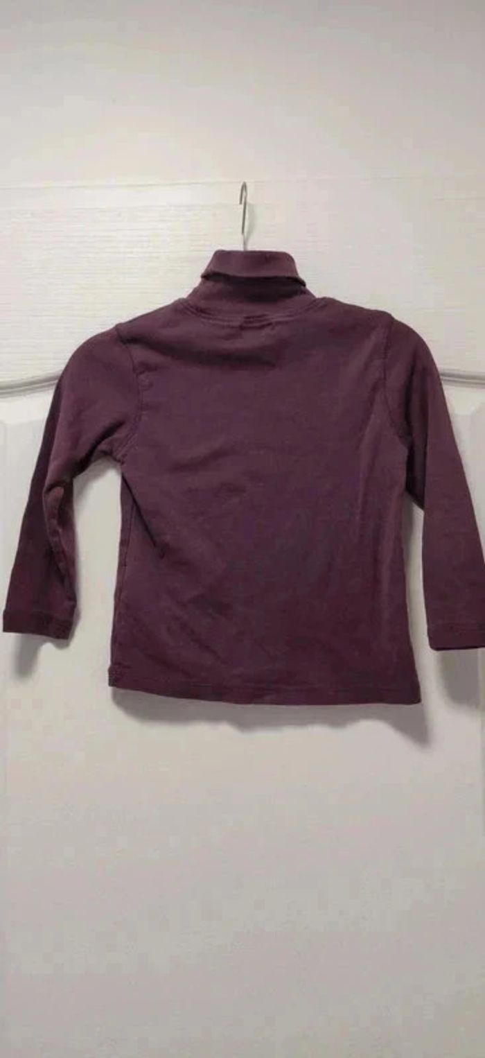 Col roulé sous-pull Vertbaudet violet 6 ans - photo numéro 2