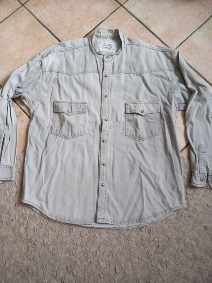 📦chemise jeans gris clair TL 40 Scott & Dixon