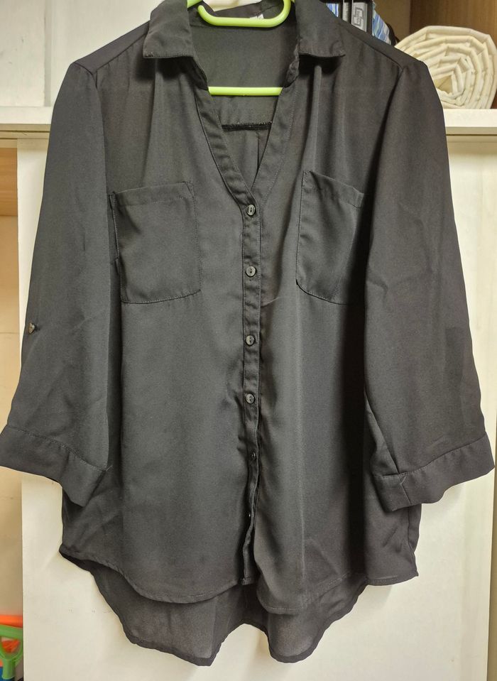 Chemise longue noire Anna Karel