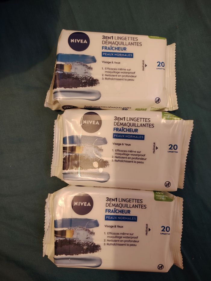 Lot lingette démaquillante nivea