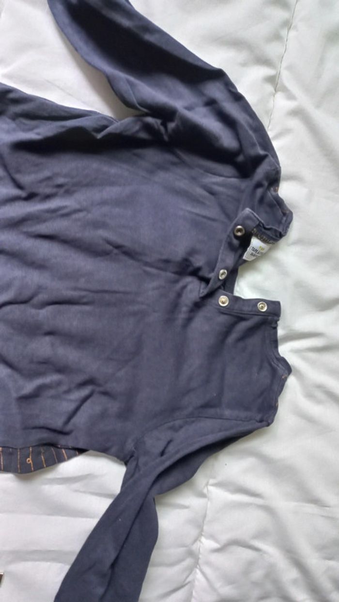 T-shirt bleu marine raye - photo numéro 3