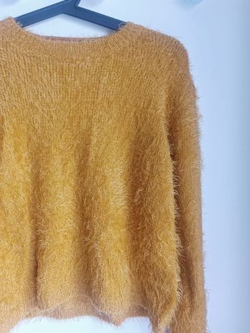 Pull court orangé-moutarde pilou pilou Jennyfer Taille L Neuf avec étiquette