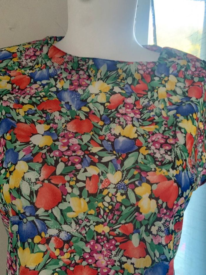 Robe vintage longue manches courtes taille44 - photo numéro 5