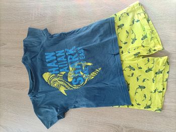 Pyjama short bleu/vert - 5 ans garçon
