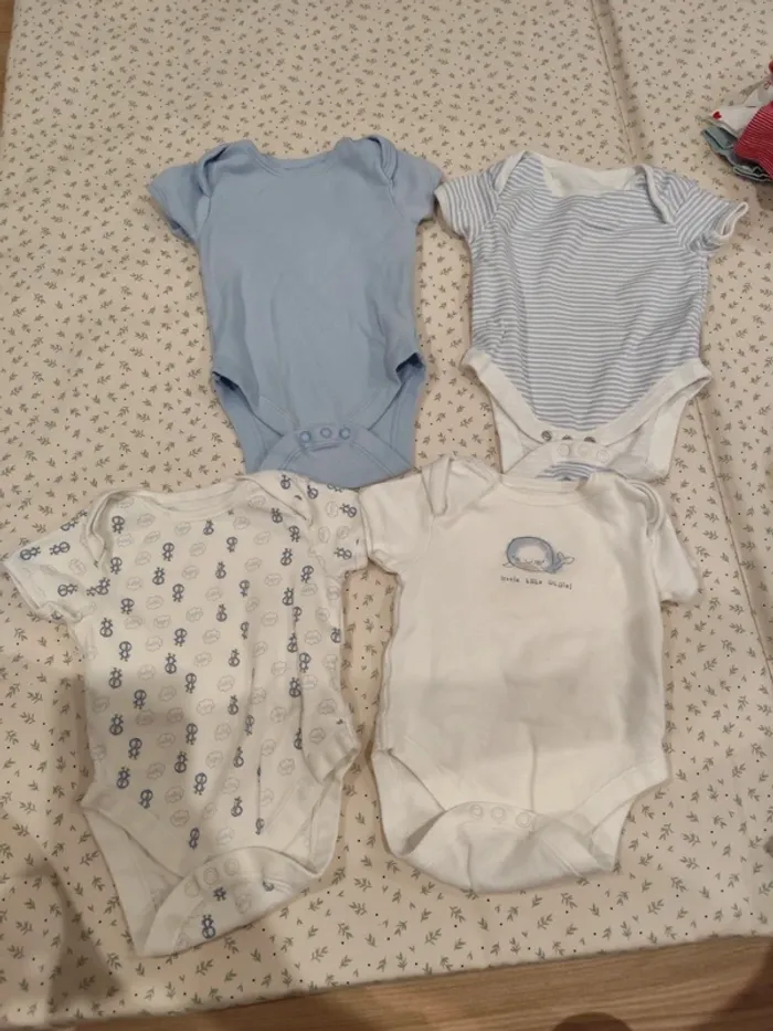 4 bodies manches courtes 6 mois parfait état