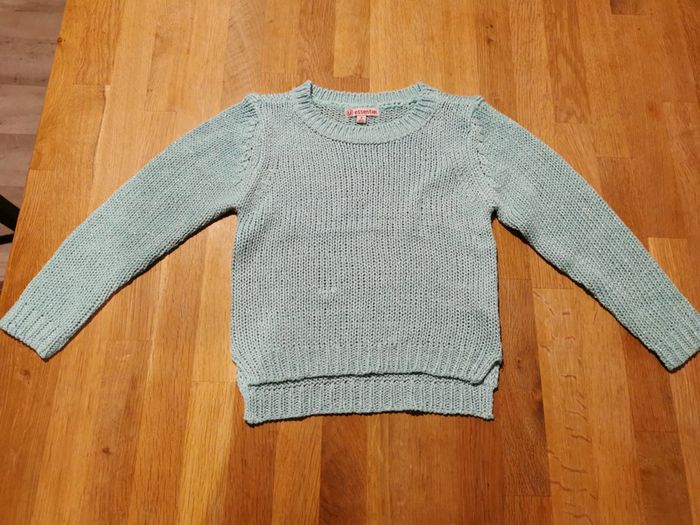 Pull grosse maille bleu pailleté 23 mois U Essentiel